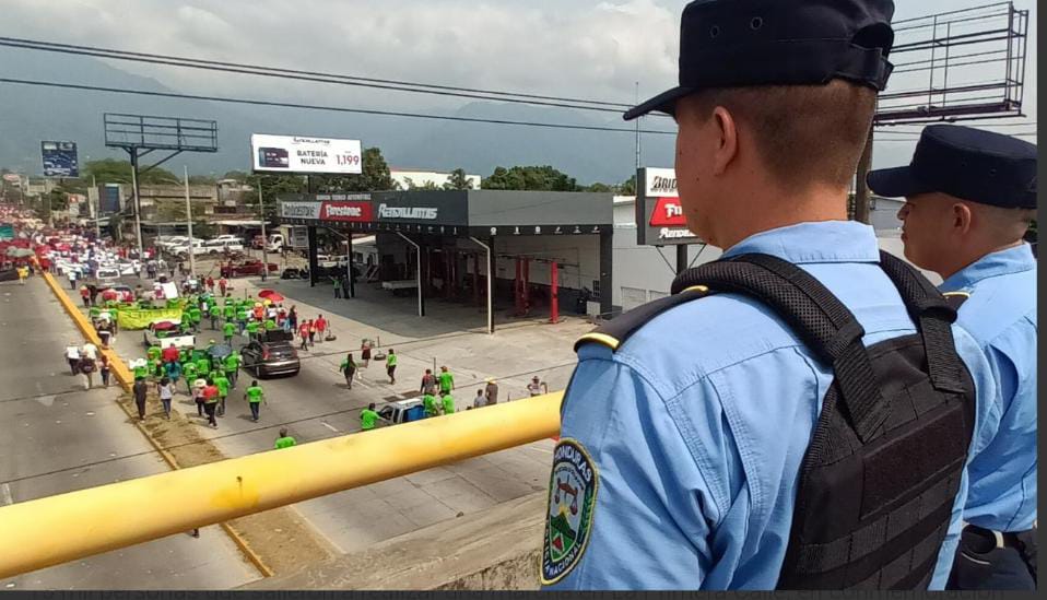 Operativo de seguridad por movilizaciones del 1 de mayo en Tegucigalpa